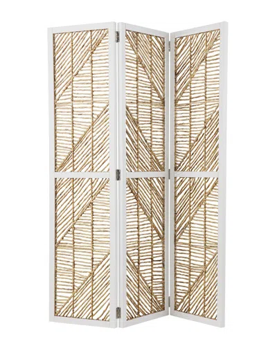 Sei Furniture Quilino Woven Room Divider In White