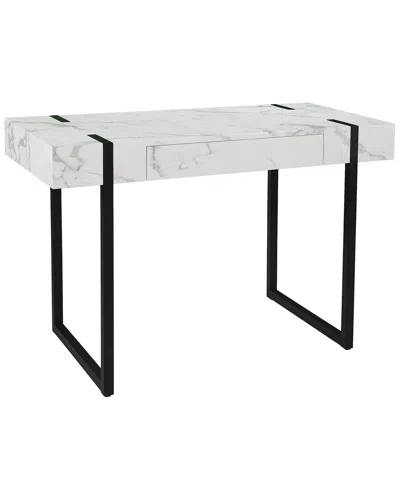 Sei Furniture Rangley Faux Marble Desk In White