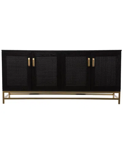 Sei Furniture Rolliston 4 Door Media Console In Black