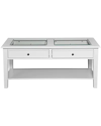 Sei Furniture Sei Panorama Glass Coffee Table In White