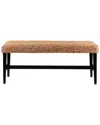 Sei Furniture Standerson Entryway Bench With Woven Seat In Brown