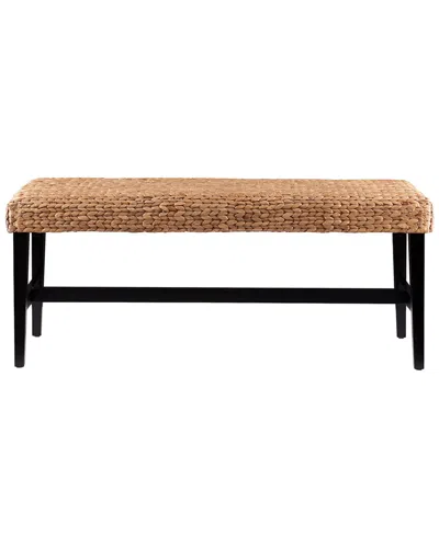 Sei Furniture Standerson Entryway Bench With Woven Seat In Brown