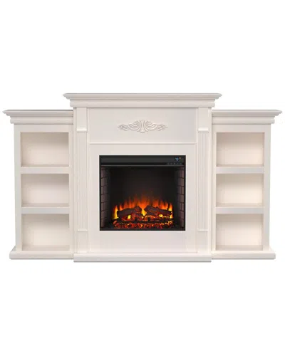 Sei Furniture Tennyson Electric Fireplace With Bookcases