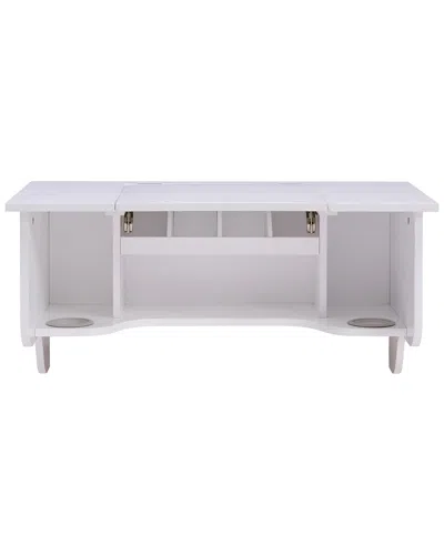 Sei Furniture Wall Mount Vanity With Mirror In White