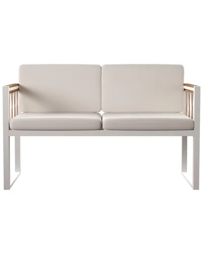 Sei Furniture Wallmond Patio Loveseat In Neutral