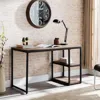 Sei Garviston Reclaimed Wood Writing Desk Industrial Style Rustic Black With Distressed Fir
