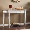 Sei Glenview Glam Mirrored Console Table Matte Silver