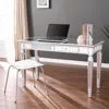 Sei Glenview Glam Mirrored Writing Desk With Drawers