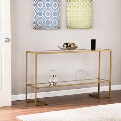 Sei Horten Glam Narrow Console Gold With Mirror