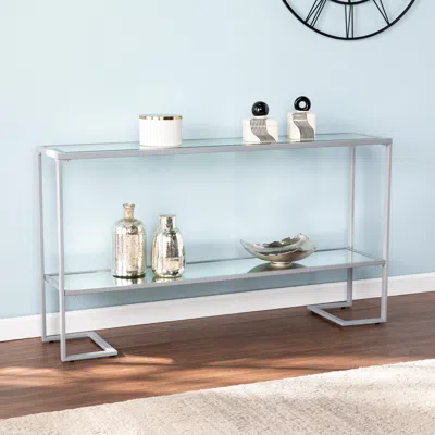 Sei Horten Glam Narrow Console Table Silver