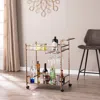 Sei Ivers Metal Mirrored Bar Cart Champagne