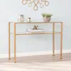 Sei Jaymes Gold Metal And Glass Console Table