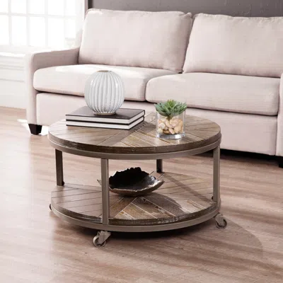 Sei Konya Urban Industrial Round Cocktail Table