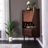 Sei Larson Corner Bar Cabinet Dark Brown