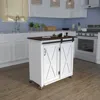 Sei Leshire Barn Door Kitchen Cart