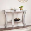 Sei Lindsay Mirrored Demilune Console Table