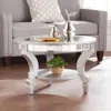Sei Linsay Mirrored Round Cocktail Table