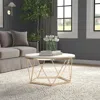 Sei Luna Faux Stone Round Coffee Table