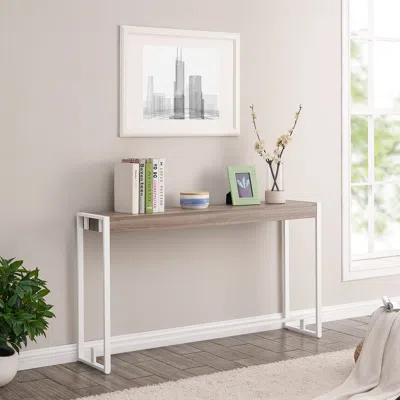 Sei Macen Console Mocha Gray With White