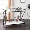 Sei Maxton Bar Cart Black And White