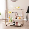 Sei Maylynn Art Deco Mirrored Bar Cart