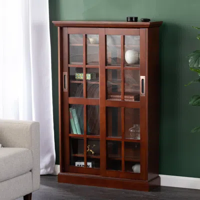 Sei Media Cabinet With Sliding Doors Espresso