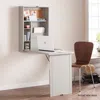 Sei Minford Fold-out Convertible Wall Mount Desk - Gray