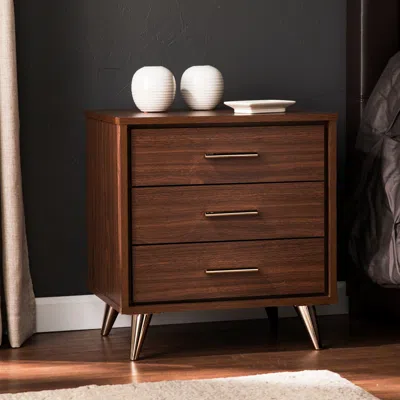 Sei Oren Modern Bedside Table With Drawers