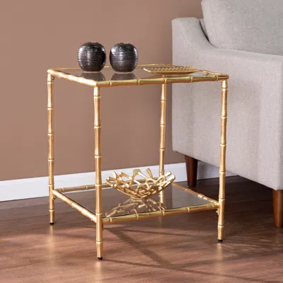 Sei Oversley Glass Top Accent Table