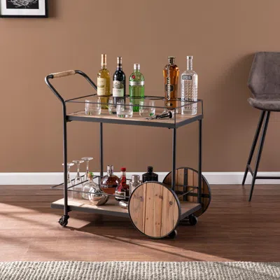 Sei Pemton Reclaimed Wood Bar Cart