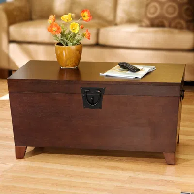 Sei Pyramid Trunk Cocktail Table Espresso