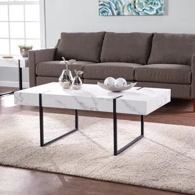 Sei Rangley Modern Faux Marble Cocktail Table