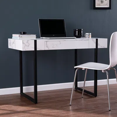Sei Rangley Modern Faux Marble Desk