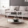 Sei Risa Round Coffee Table With Storage Chrome