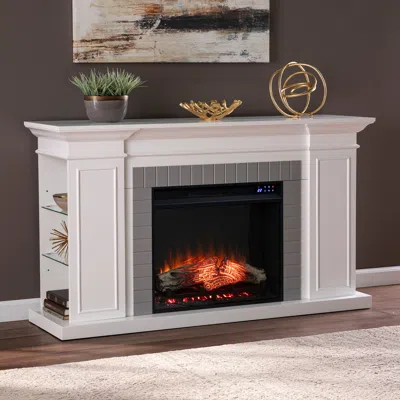 Sei Rylana Bookcase Electric Fireplace With Touch Screen Control Panel