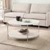 Sei Silas Round Faux Stone Cocktail Table