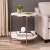 Sei Silas Round Faux Stone End Table