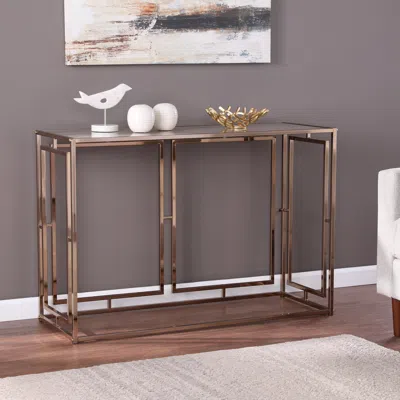Sei Simondley Faux Marble Console Table