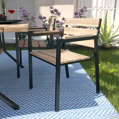 Sei Standlake Slatted Outdoor Chairs 2pc Set