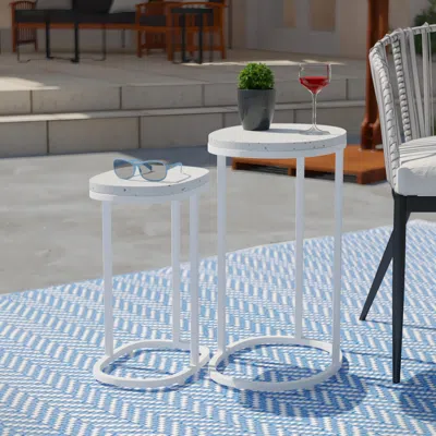 Sei Vicanno Terrazzo Outdoor Nesting Tables 2pc Set