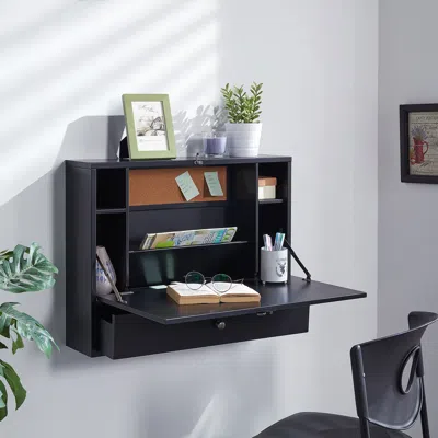 Sei Wall Mount Laptop Desk Universal Style Black