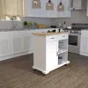 Sei Warkin Rolling Kitchen Island With Storage