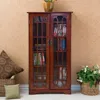 Sei Window Pane Media Cabinet Cherry