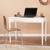Sei Writing 2 Drawer Desk Crisp White In White