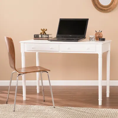 Sei Writing 2 Drawer Desk Crisp White