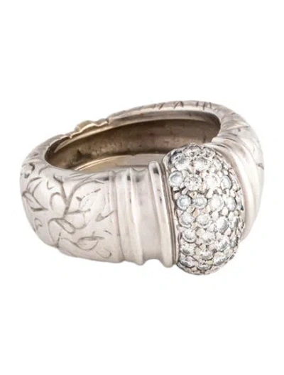 Pre-owned Seidengang 18k Diamond Laurel Band Ring In Multicolor