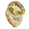 Seidengang 18k Yellow Gold 0.40ct Diamond And Citrine Ring Sg23-112125 In Gold