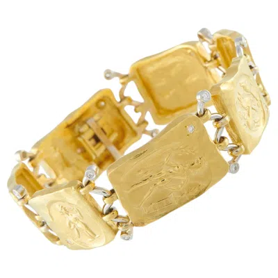 Pre-owned Seidengang 18k Yellow Gold 0.50ct Diamond Bracelet Sg03-062226