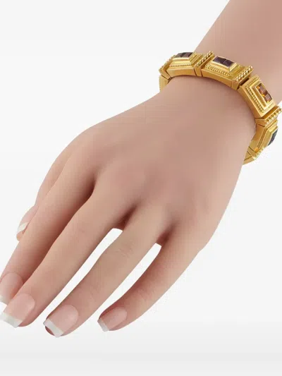 Pre-owned Seidengang 18k Yellow Gold Multi-gemstones Bracelet