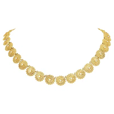 Pre-owned Seidengang Diamond Diamond 18k Gold Flower Necklace In Multi